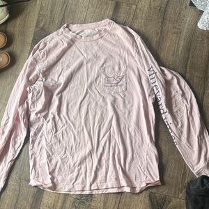 Vineyard Vines Men's Light Pink Long Sleeve Tee